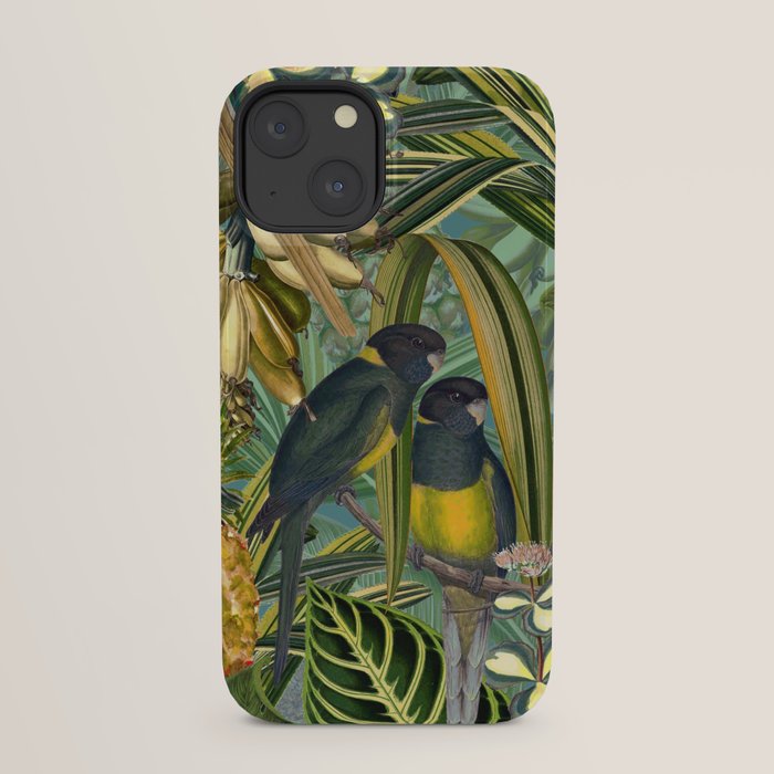 Vintage & Shabby Chic - Green Tropical Bird Flower Garden iPhone Case Gallery Image 21
