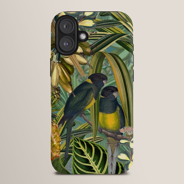 Vintage & Shabby Chic - Green Tropical Bird Flower Garden iPhone Case Gallery Image 14