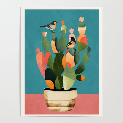 Cactus and Birds 2 Poster Gallery Image 2