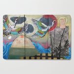Crane triptych Cutting Board Gallery Image 1