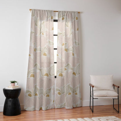 calming essentialsNatural flow meadow blush Window Curtain Gallery Image 10