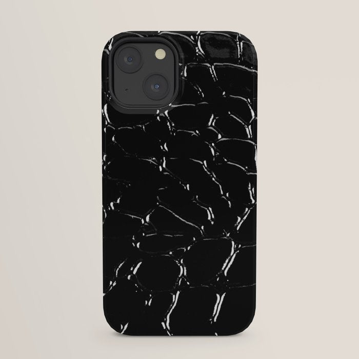 Exotic Black Crocodile Patent Leather iPhone Case Gallery Image 29