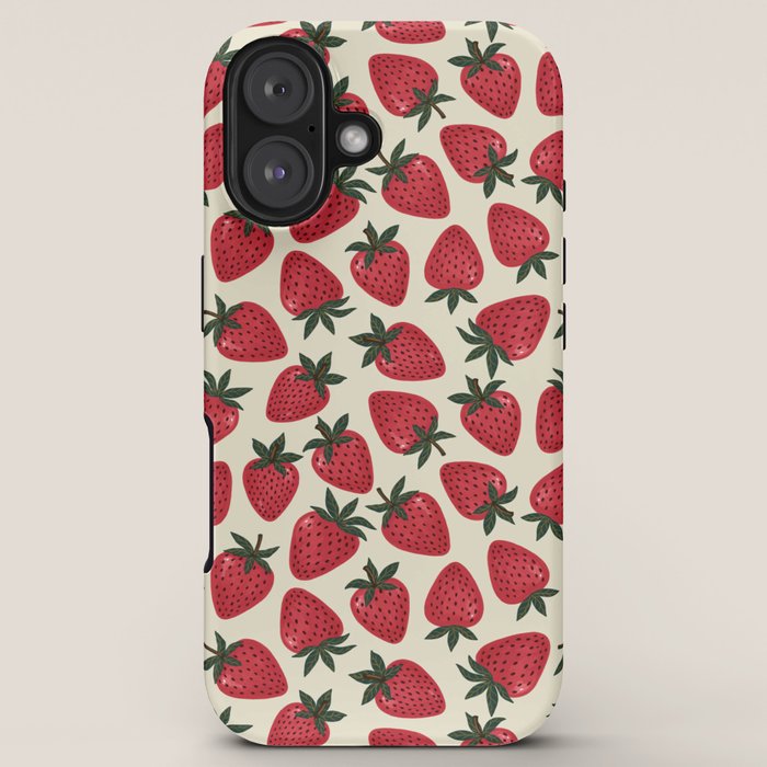 Hand Drawn Vintage Strawberry Pattern iPhone Case Gallery Image 5