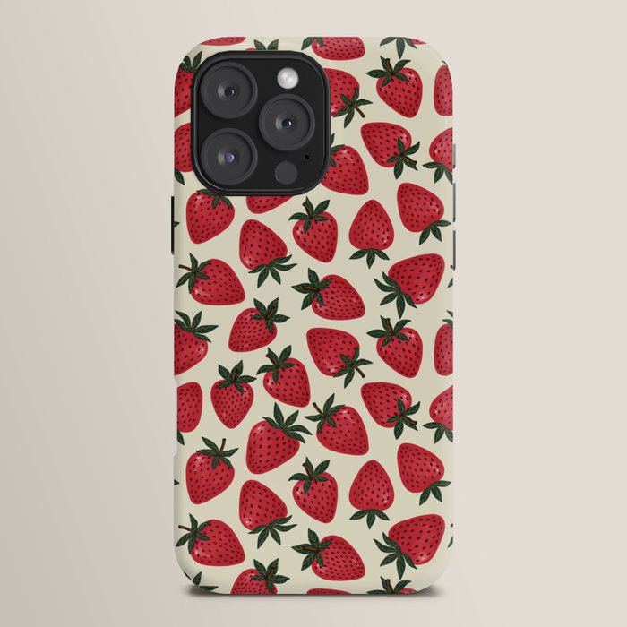 Hand Drawn Vintage Strawberry Pattern iPhone Case Gallery Image 16