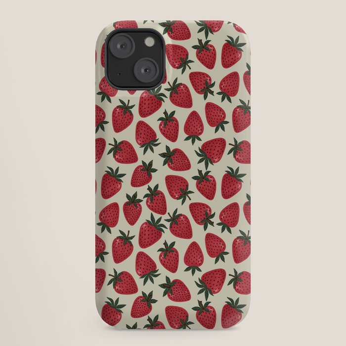 Hand Drawn Vintage Strawberry Pattern iPhone Case Gallery Image 18