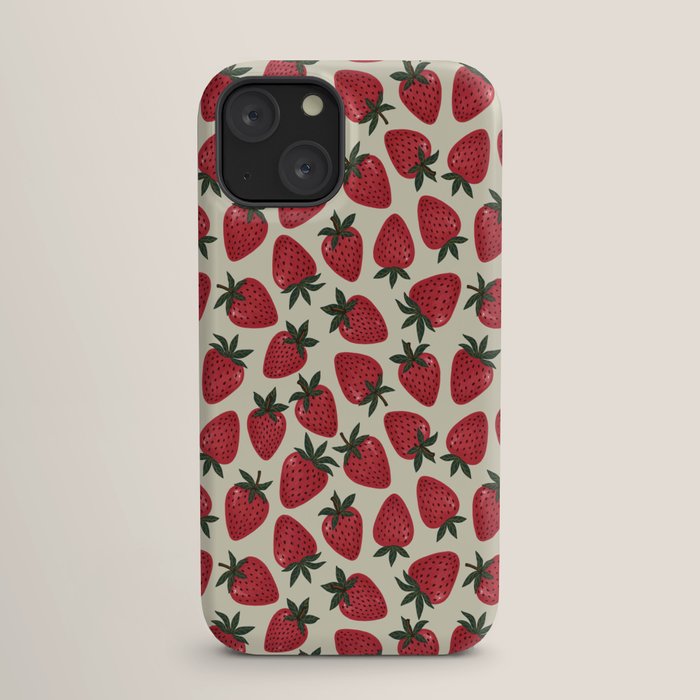 Hand Drawn Vintage Strawberry Pattern iPhone Case Gallery Image 17