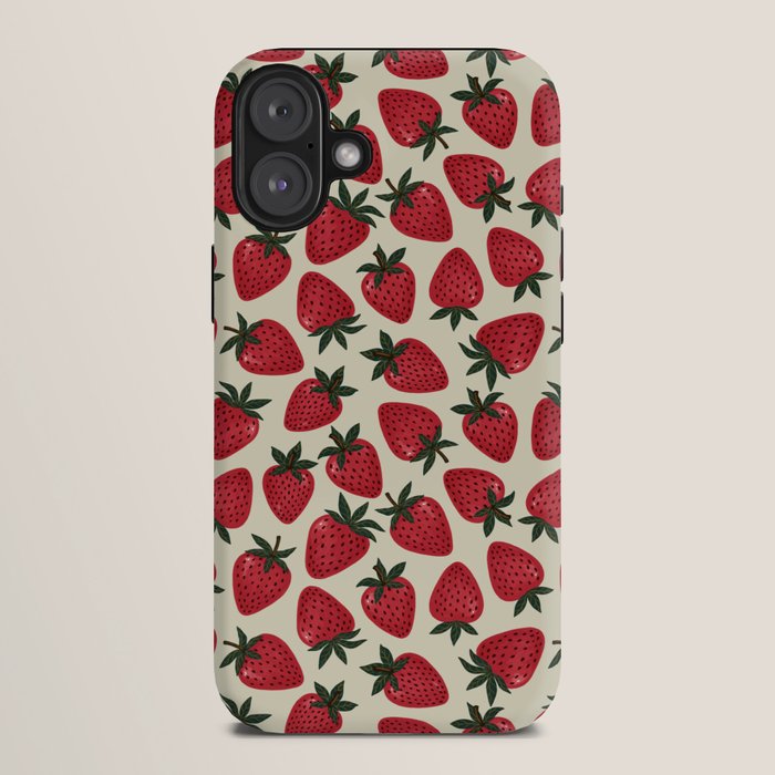Hand Drawn Vintage Strawberry Pattern iPhone Case Gallery Image 10