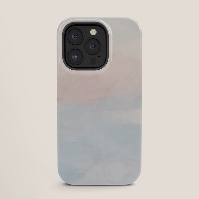 Soothing Seas I - Soft Pink and Blue Sunrise Horizon Ocean for Nursery Abstract Coastal Painting Art iPhone Case Gallery Image 27