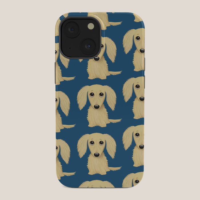 Longhaired Cream Dachshund Cartoon Dog iPhone Case Gallery Image 34