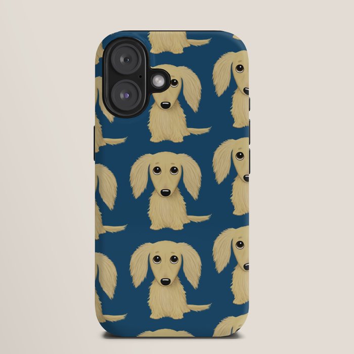 Longhaired Cream Dachshund Cartoon Dog iPhone Case Gallery Image 9