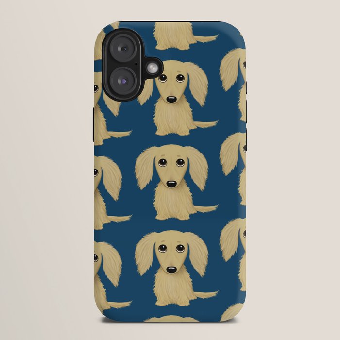 Longhaired Cream Dachshund Cartoon Dog iPhone Case Gallery Image 10