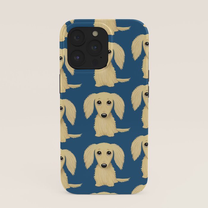 Longhaired Cream Dachshund Cartoon Dog iPhone Case Gallery Image 39