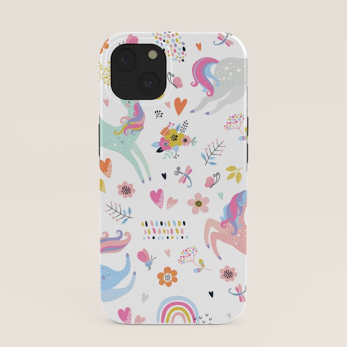 Magical Pastel Unicorn Floral iPhone Case Gallery Image 37