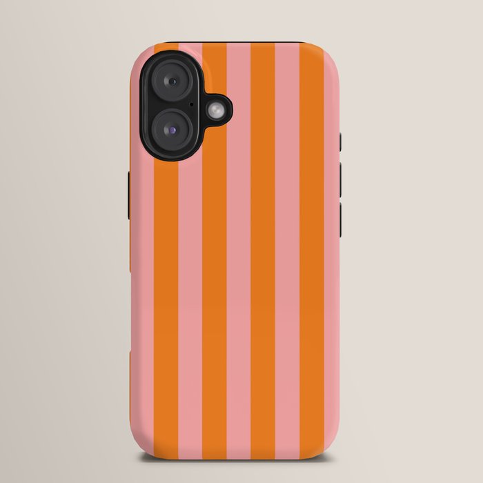 Bold Vertical Stripes Pattern (pink/orange) iPhone Case Gallery Image 13