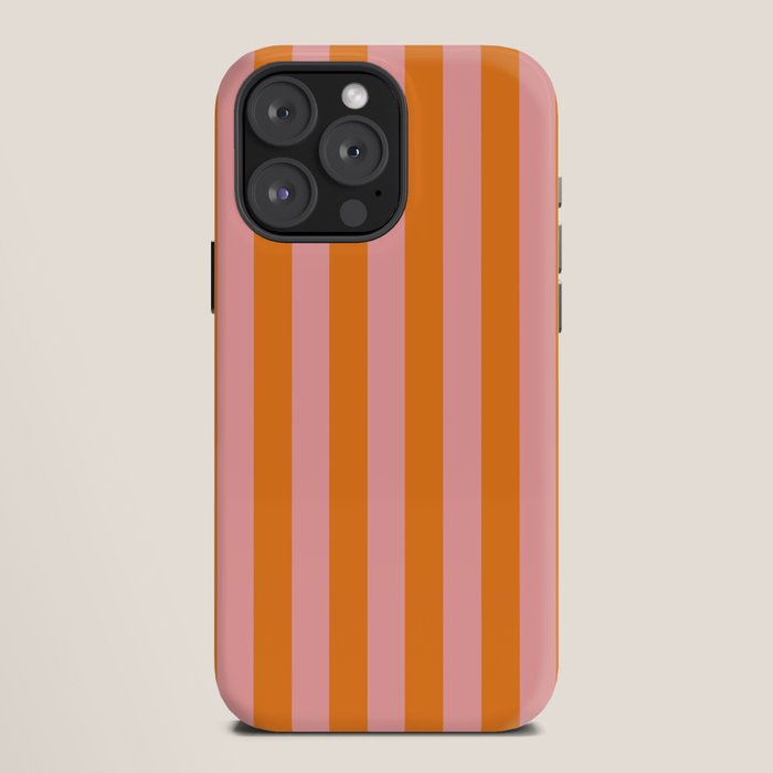 Bold Vertical Stripes Pattern (pink/orange) iPhone Case Gallery Image 12