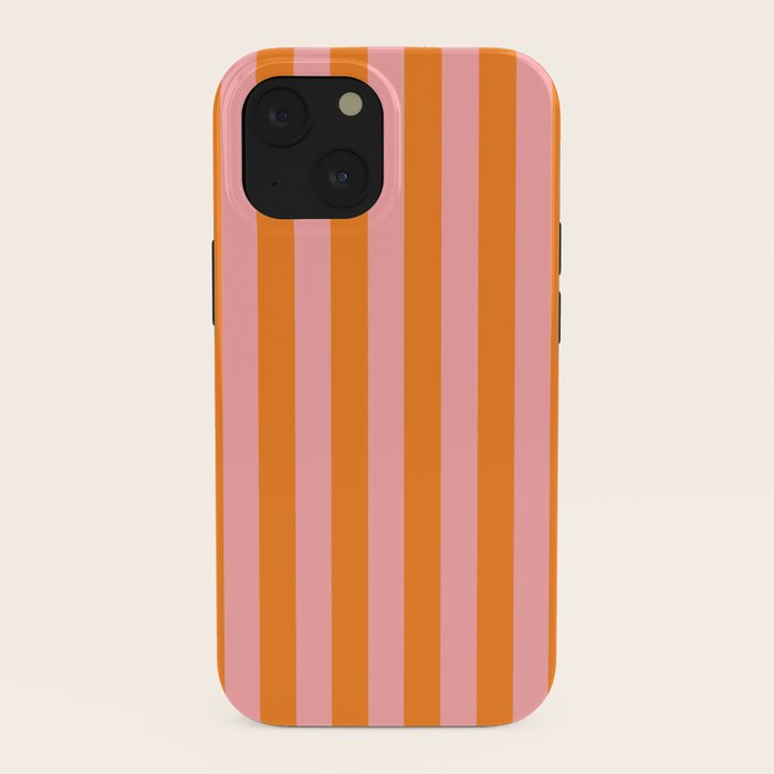 Bold Vertical Stripes Pattern (pink/orange) iPhone Case Gallery Image 38