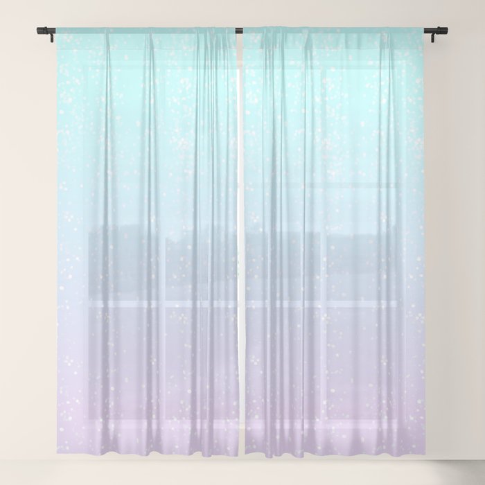 turquoise and lavender pastel bokeh effect ombre gradient Window Curtain Gallery Image 17