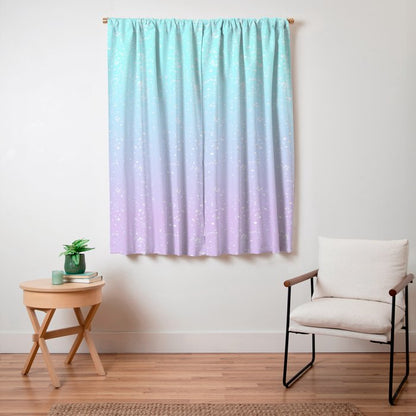 turquoise and lavender pastel bokeh effect ombre gradient Window Curtain Gallery Image 3
