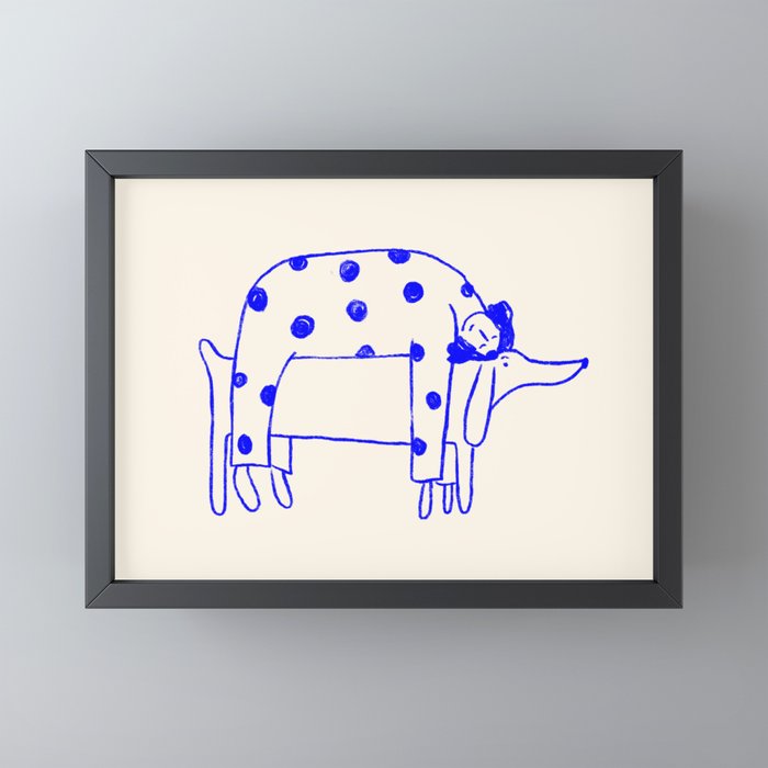 Blue Good Doggo Mini Art Print Gallery Image 3