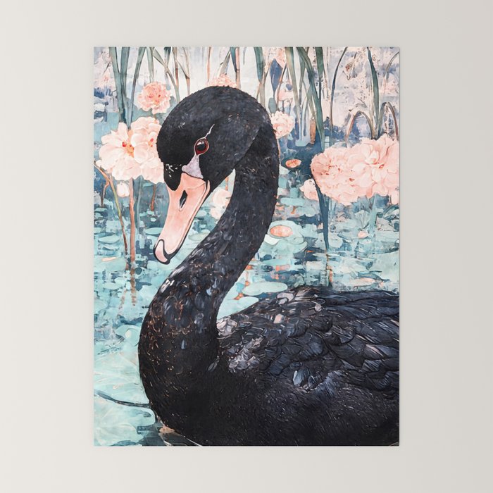 Black Swan Watercolor Mini Art Print Gallery Image 6