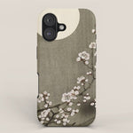 Blossoming plum tree at full moon - Vintage Japanese Woodblock Print Art iPhone Case Gallery Image 1