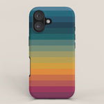 Colorful Abstract Vintage 70s Style Retro Rainbow Summer Stripes iPhone Case Gallery Image 1