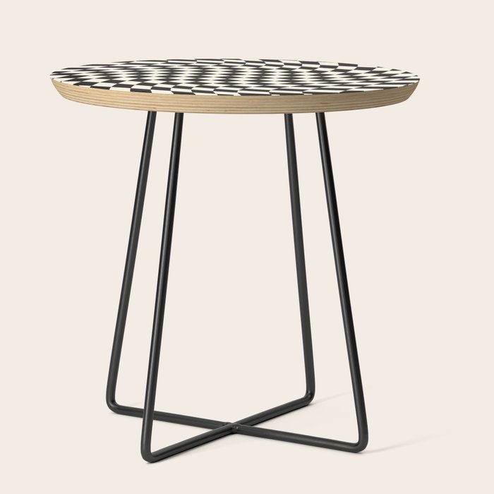 Black&White Checker Side Table Gallery Image 2