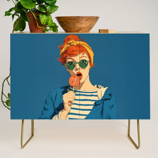 Retro Pop Lollipop Girl Credenza Gallery Image 1