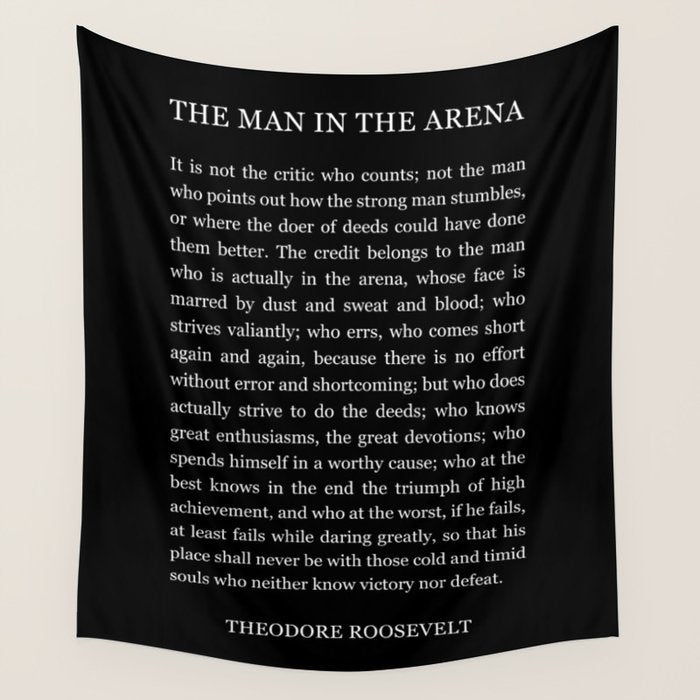 The-Man-In-The-Arena Wall Tapestry Gallery Image 2