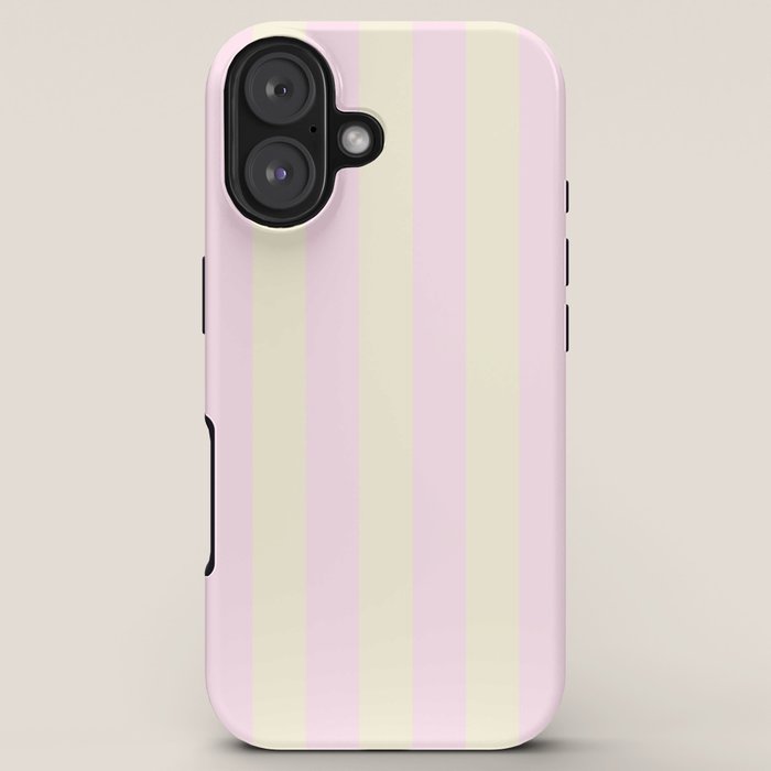 Stripes of Light Pink and Cream iPhone Case Gallery Image 5