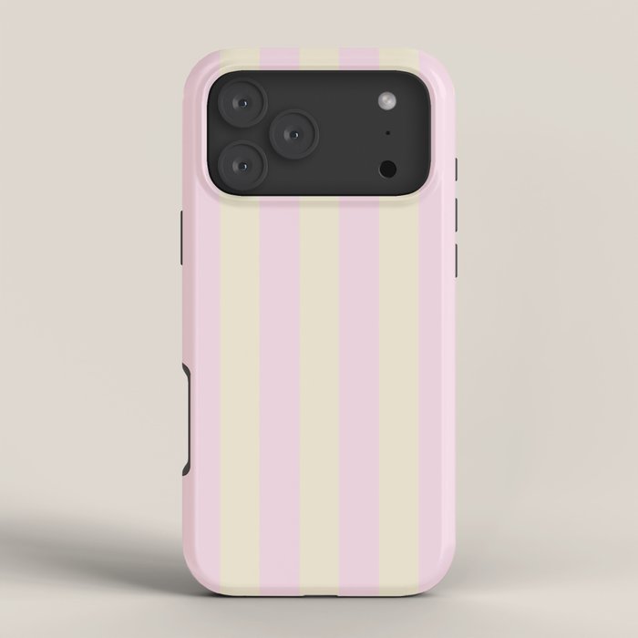 Stripes of Light Pink and Cream iPhone Case Gallery Image 4
