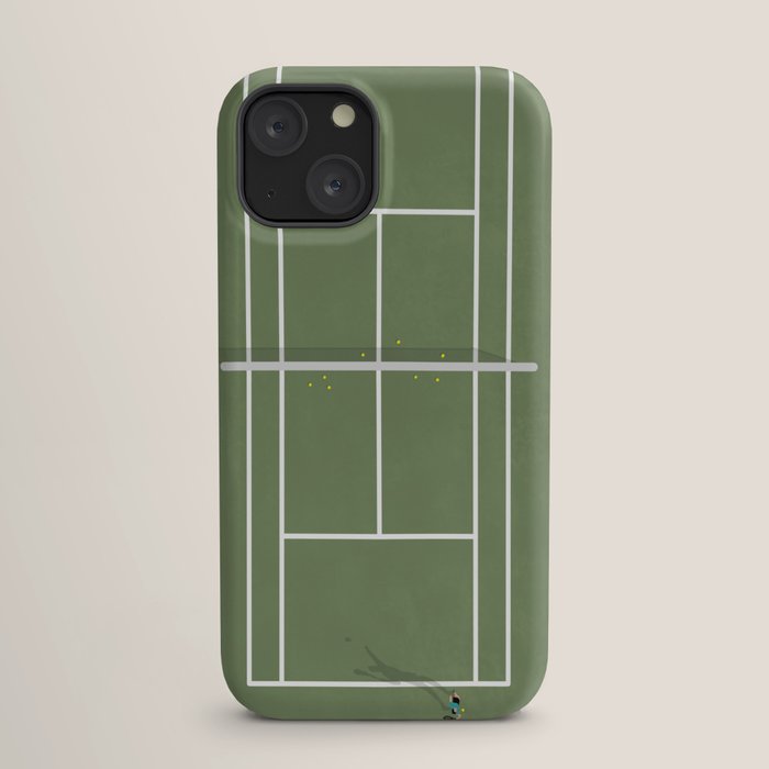 Tennis Court From Above | Illustration iPhone Case Gallery Image 17