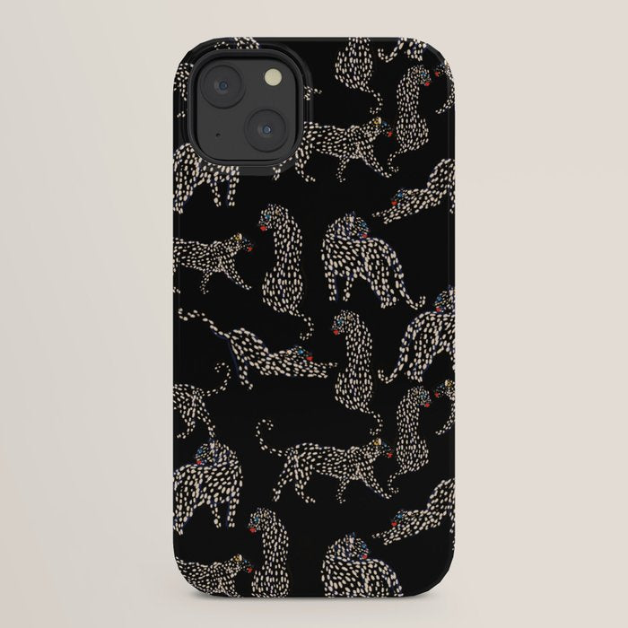 Boho modern black cheetah iPhone Case Gallery Image 22