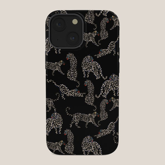 Boho modern black cheetah iPhone Case Gallery Image 34
