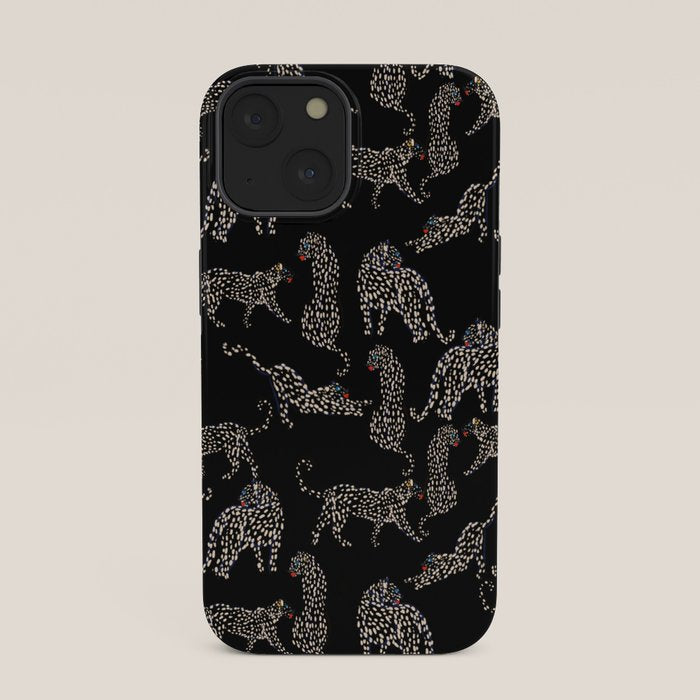 Boho modern black cheetah iPhone Case Gallery Image 33