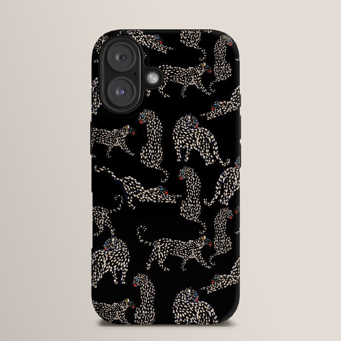 Boho modern black cheetah iPhone Case Gallery Image 13