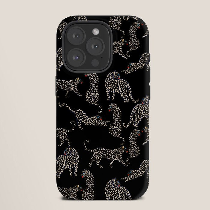 Boho modern black cheetah iPhone Case Gallery Image 11