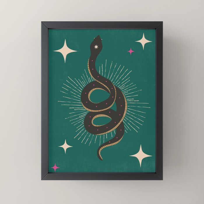 Slither - Green Mini Art Print Gallery Image 3