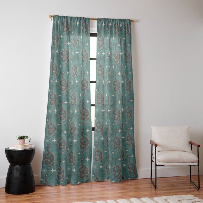 Slither - Green Window Curtain Gallery Image 10