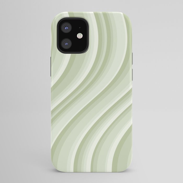 Wavy Stripes XXI - Pastel Natural Green iPhone Case Gallery Image 42
