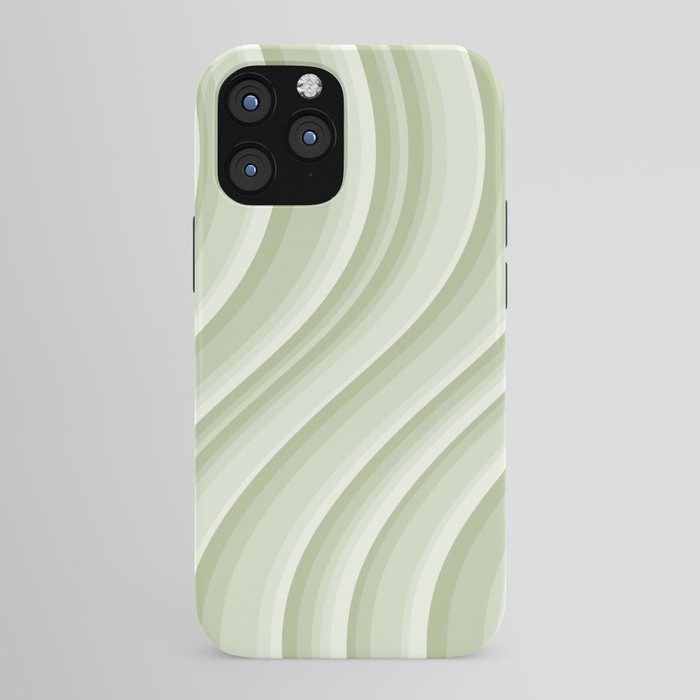 Wavy Stripes XXI - Pastel Natural Green iPhone Case Gallery Image 43