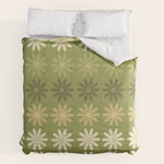 Ombre Abstract Daisies on Olive Green Comforter Gallery Image 2