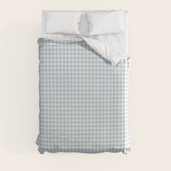 Baby Blue Gingham Check Duvet Cover Gallery Image 3