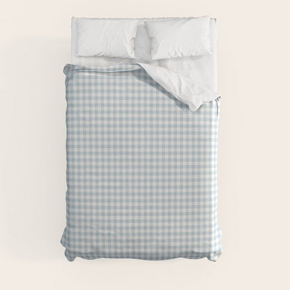 Baby Blue Gingham Check Duvet Cover Gallery Image 3