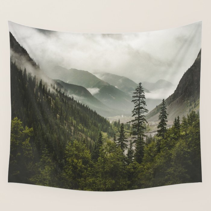Mountain Valley of Forever Wall Tapestry Gallery Image 1