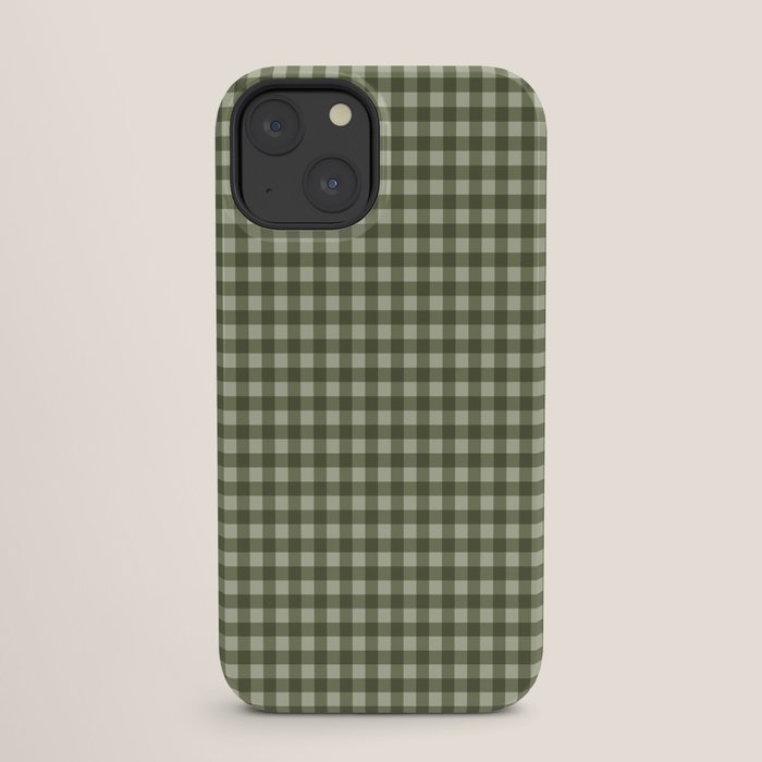 Gingham Plaid Pattern - Natural Green iPhone Case Gallery Image 25