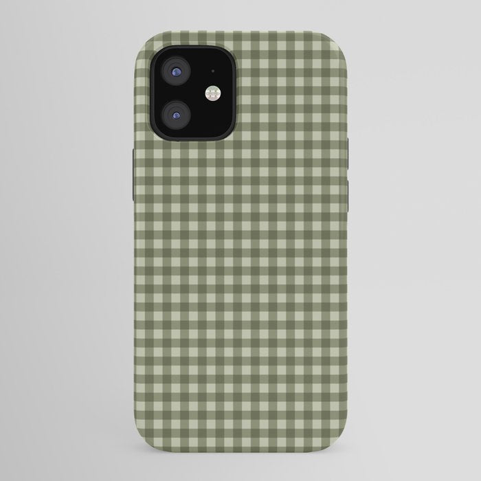 Gingham Plaid Pattern - Natural Green iPhone Case Gallery Image 41