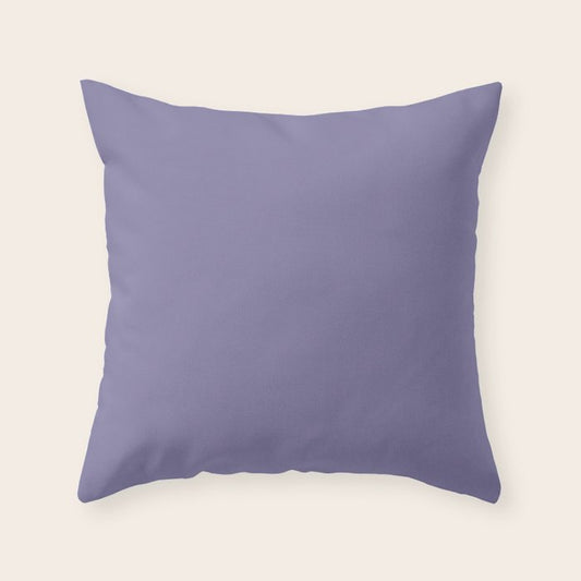 Neutral Lavender Purple Solid Color Throw Pillow Gallery Image 2