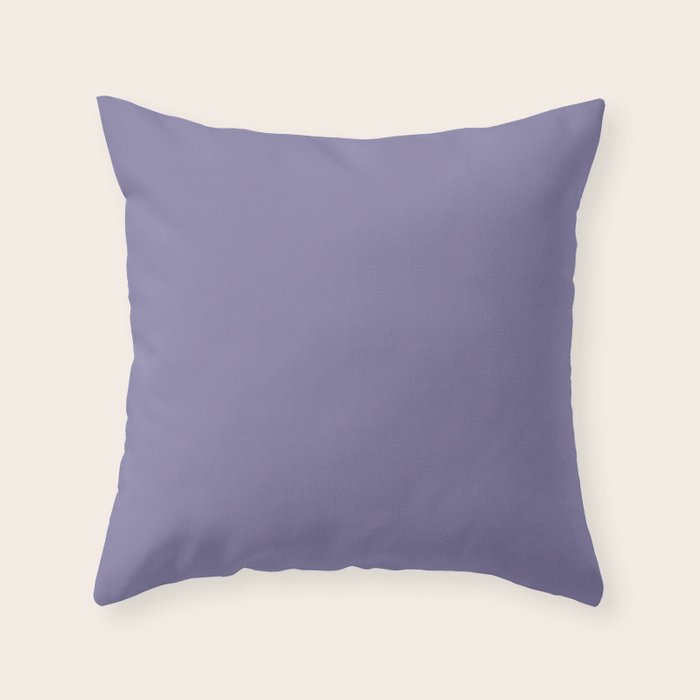 Neutral Lavender Purple Solid Color Throw Pillow Gallery Image 6