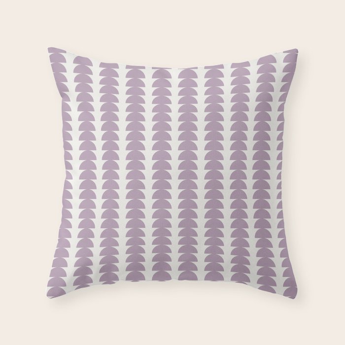 Maude Pattern - Lilac Purple Throw Pillow Gallery Image 2
